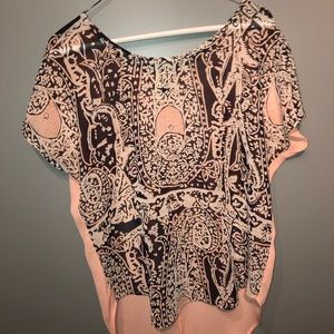 Pink detailed blouse sheer light pink